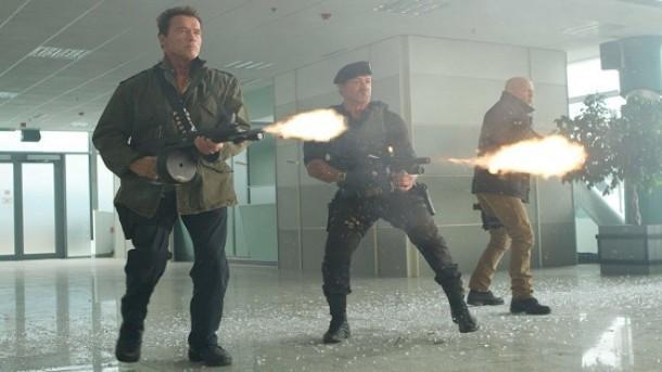 There were probably hundreds of guns disposed in Expendables 2