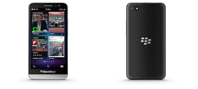 BlackBerry Z30 - Back and Front