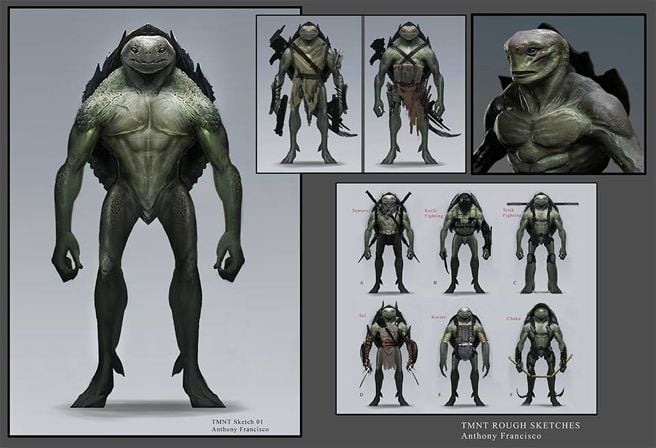 Anthony Francisco's rejected pitch artwork for Teenage Mutant Ninja Turtles