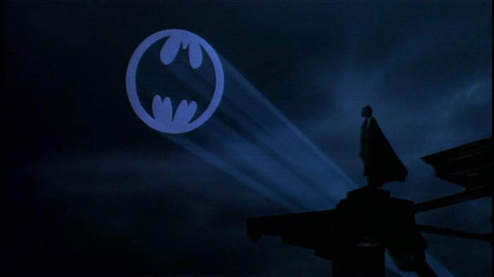 civilian operates Bat signal