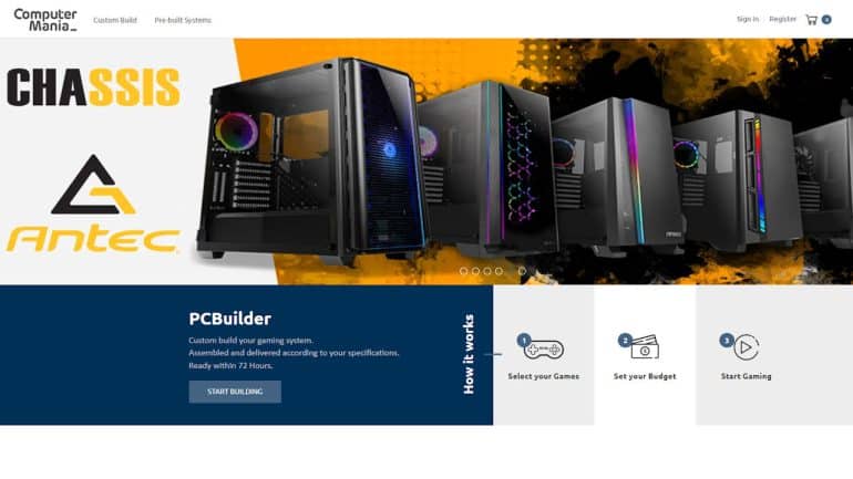 Computer Mania Goes Live with its Custom PCBuilder Site