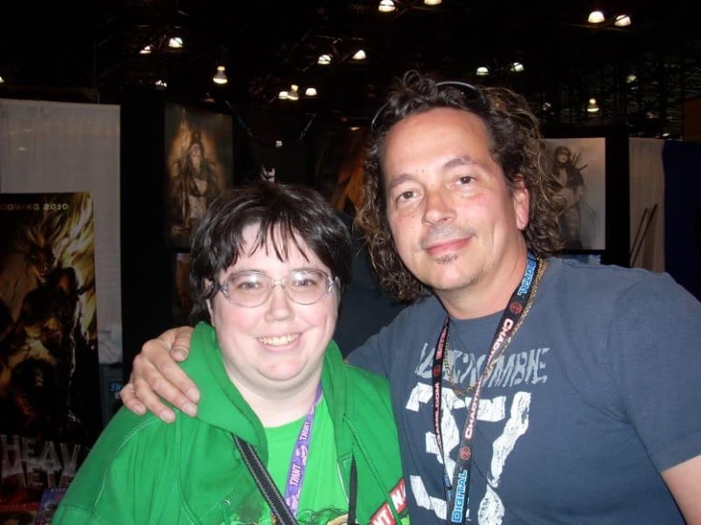 Michele Ivey and Kevin Eastman (co creator of TMNT) - Teenage Mutant Ninja Turtles fan