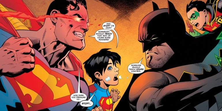 Batman Superman and their children