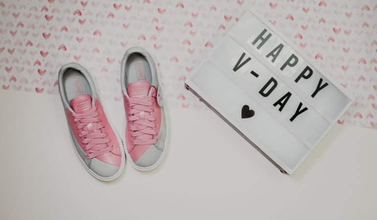 puma basket platform valentine