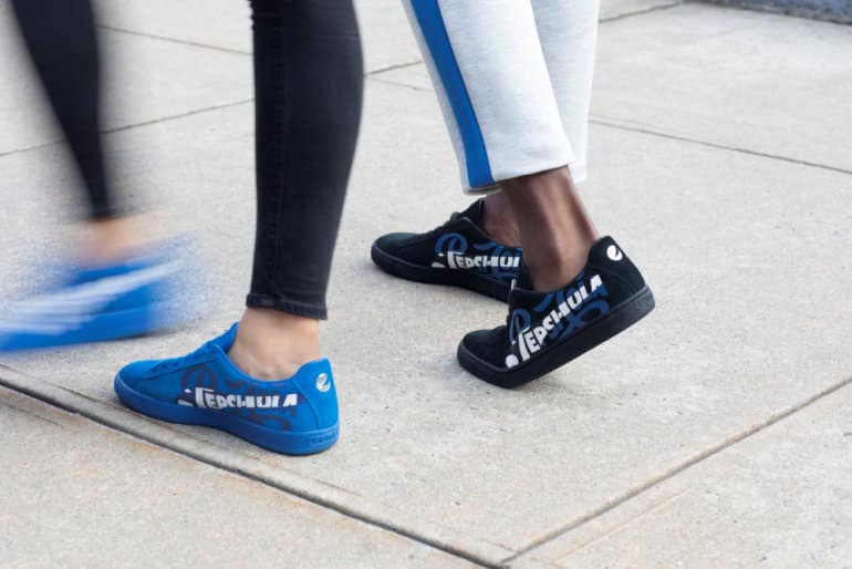 puma suede pepsi blue