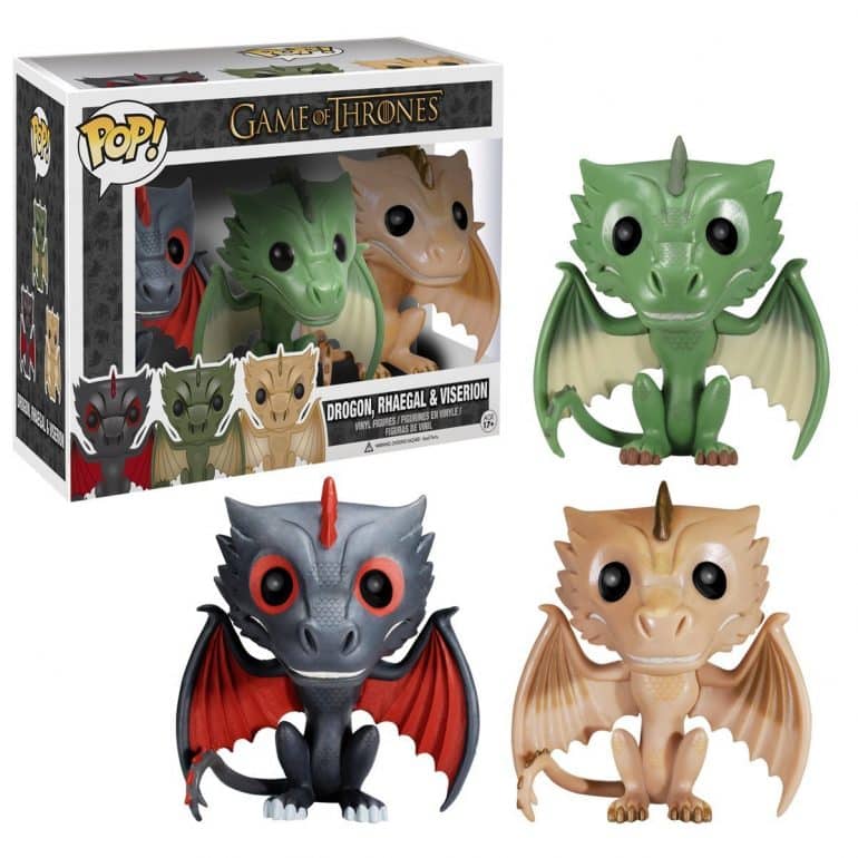 Drogon, Rhaegal, and Viserion