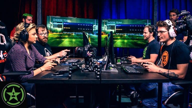 Actress Chloë Grace Moretz playing Rocket League