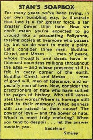 Stan Lee Stan's Soapbox article