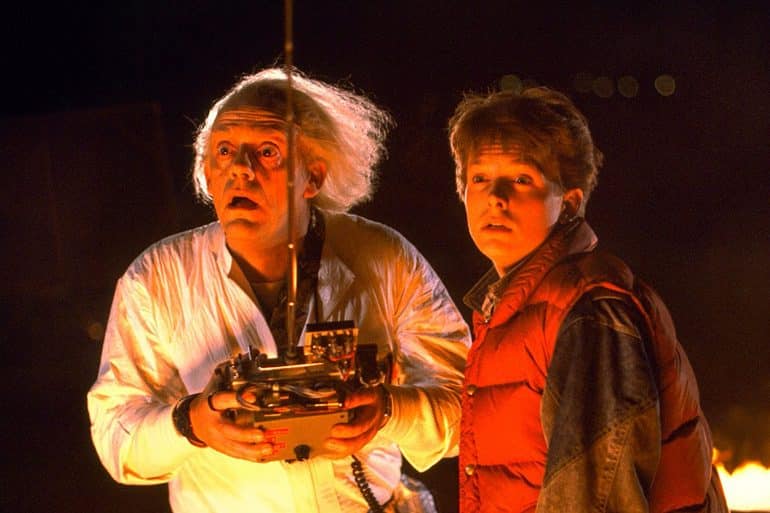 michael j fox christopher lloyd back to the future