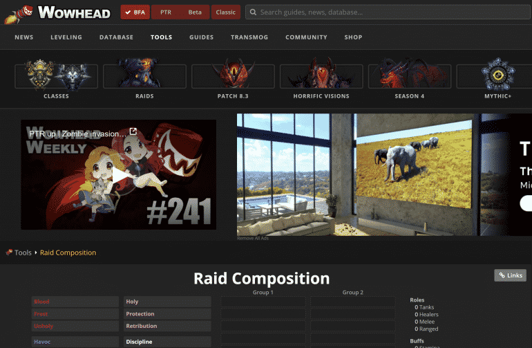 WOWhead raid- composition
