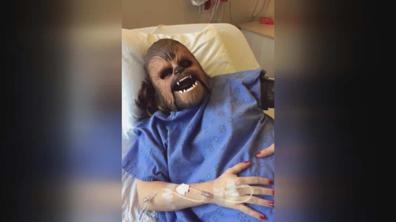 Woman Lost A Bet and Had To Wear Chewbacca Mask During Childbirth Fortress of Solitude