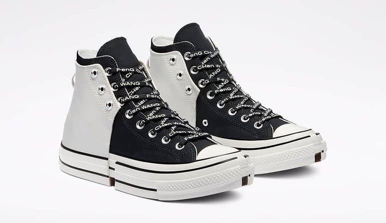 half black half white converse