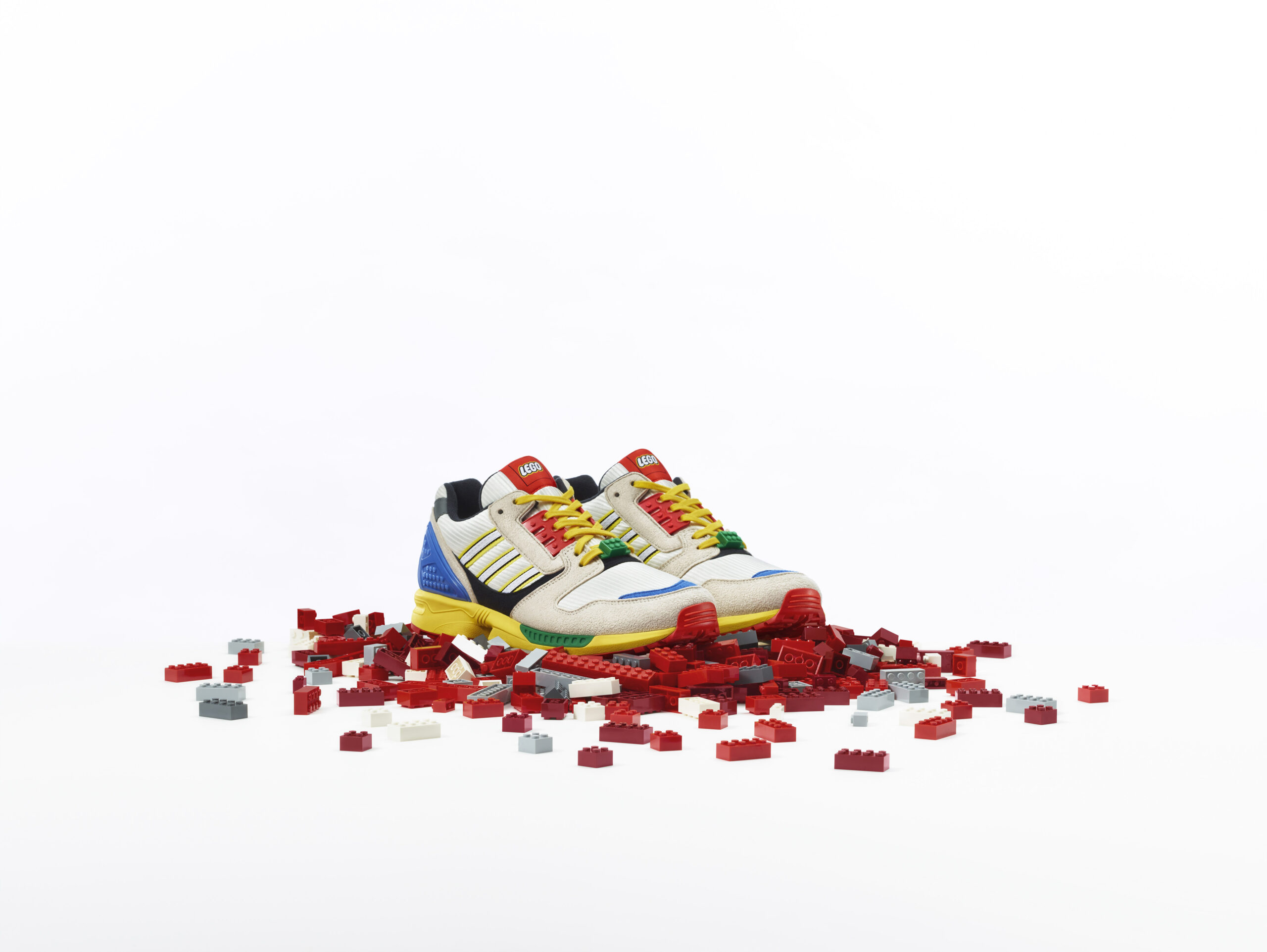 adidas Originals Red ZX 8000 Lego sneakers | TheDoubleF