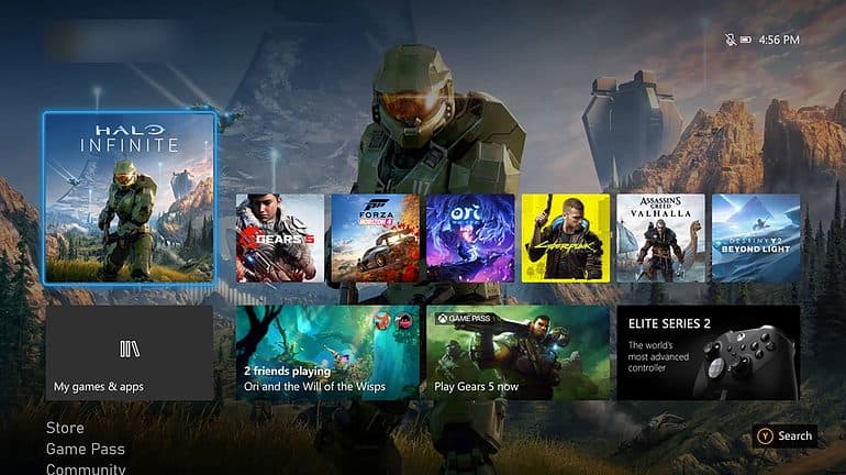 xbox series x UI