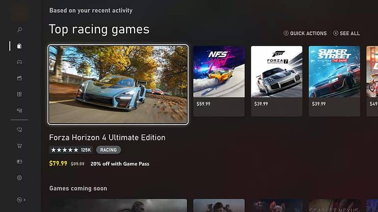xbox series x UI review
