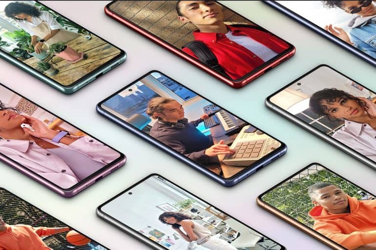 Red, Orange, Lavender and Mint, Navy and White S20 FE 5G Samsung