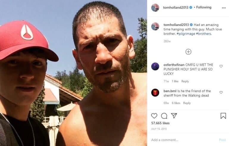 Jon Bernthal and Tom Holland