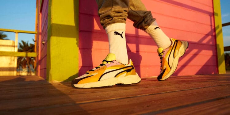 puma red yellow