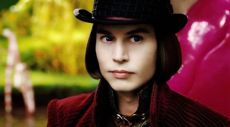 Johnny Depp as Willy Wonka Great Actors Terrible Roles