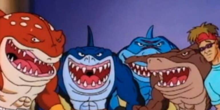 Screenshot from the Street Sharks animated series