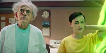 Christopher Lloyd and Jaeden Martell as Rick and Morty Live Action