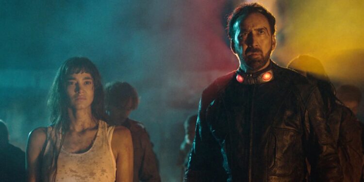 Nicolas Cage and Sofia Boutella in Prisoners of the Ghostland