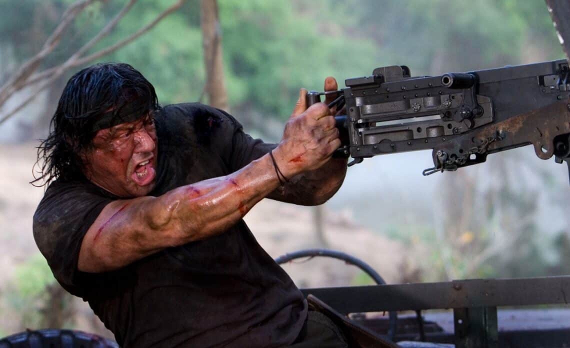 Sylvester Stallone as John Rambo in a Rambo reboot