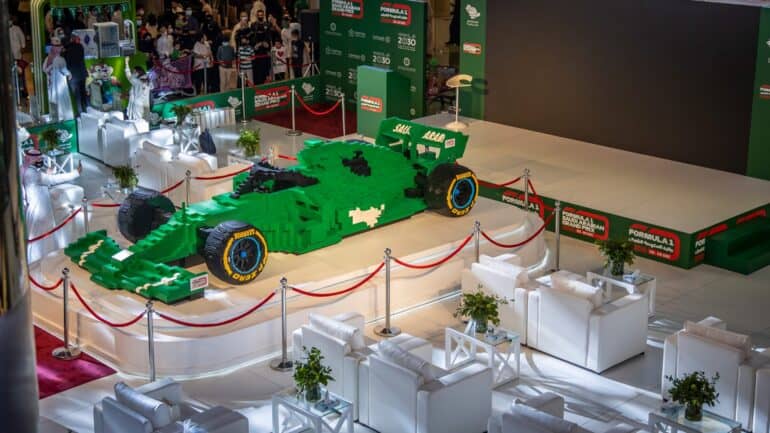 World's Largest LEGO Formula 1 Car Gets Built in Saudi Arabia