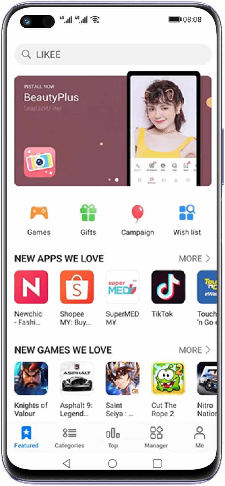 Huawei Nova 8i Apps