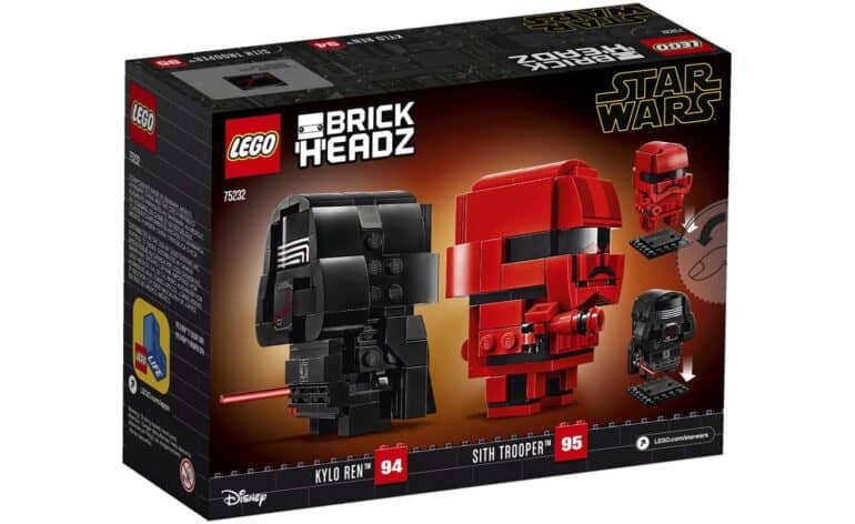 Star Wars Lego Kylo Ren and Sith trooper Brickheadz