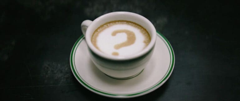 Coffee Cup Question Mark