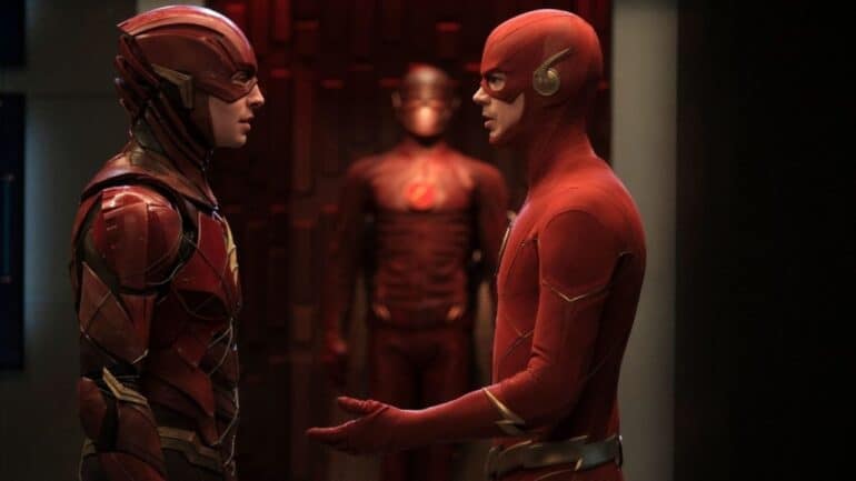 Ezra Miller Grant Gustin DCEU Flash