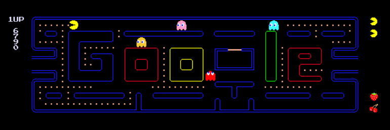 Google Doodle Pacman 30th Anniversary