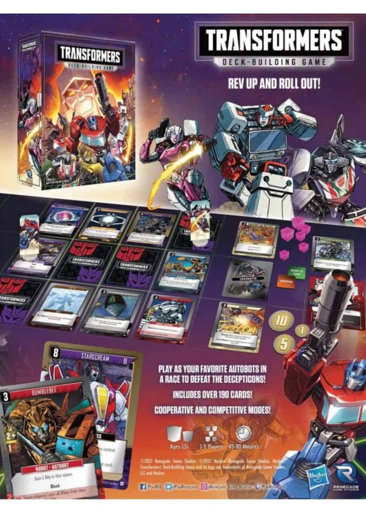 Transformers Deck-Building Game Board Game