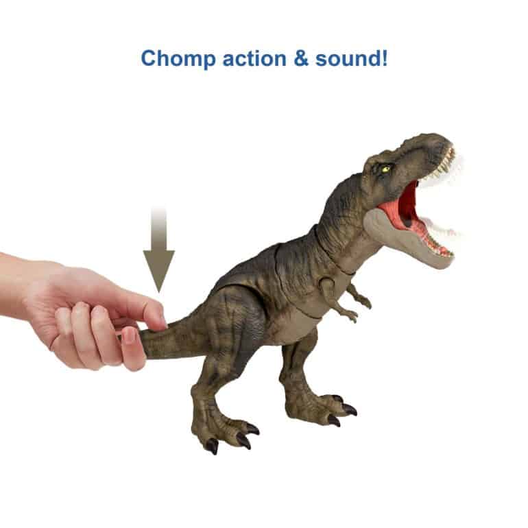 Mattel Jurassic World Thrash 'N Devour Tyrannosaurus Rex Figure chomp