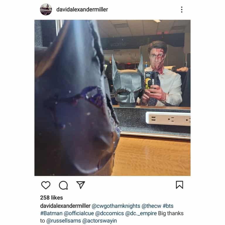 Gotham Knights David Alexander Miller Shares Images of Dead Batman