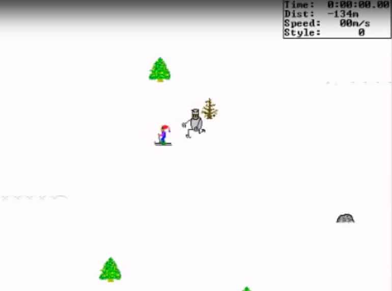 SkiFree Retro Windows Games