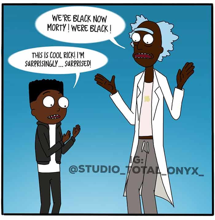 การ์ตูน Rick And Morty Black