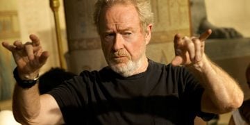 Ridley Scott Exodus: Gods and Kings behind the scenes photo