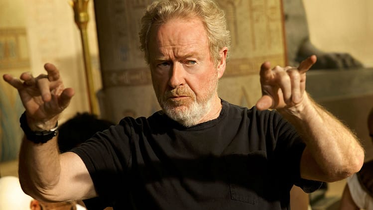 Ridley Scott Exodus: Gods and Kings behind the scenes photo