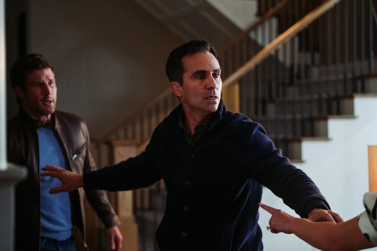 [L-R] Parker Young as “Nick” and Nestor Carbonell as “David” in the thriller, THE IMAGE OF YOU. Photo courtesy of Republic Pictures (a Paramount Pictures label).  