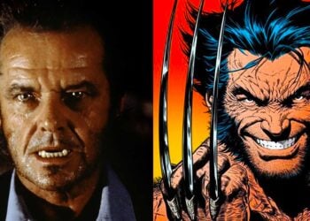 Jack Nicholson in Wolf (1994) alongside comic-accurate Wolverine from Marvel Comics