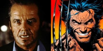 Jack Nicholson in Wolf (1994) alongside comic-accurate Wolverine from Marvel Comics