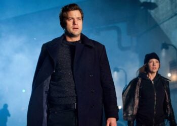 Peter Bishop walks through fog in a scene from Fringe