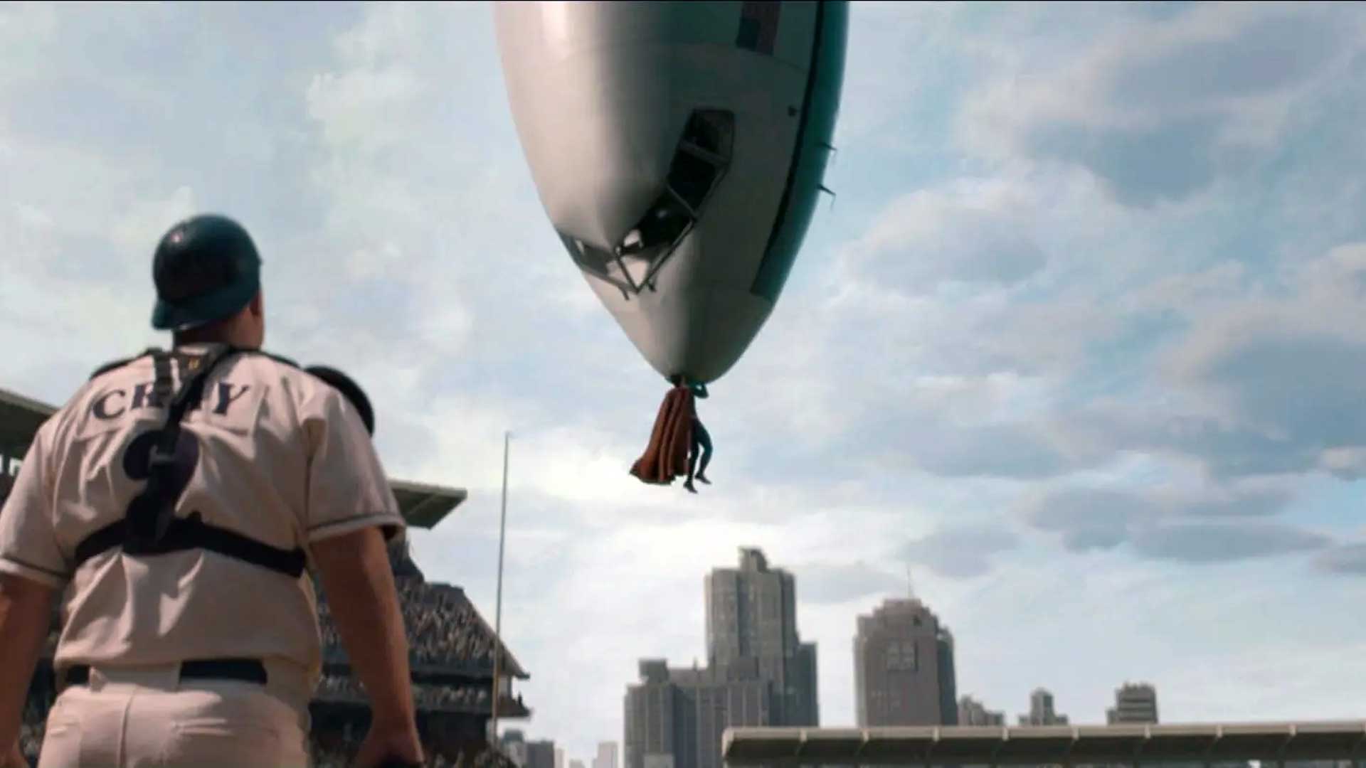 Superman Returns Plane Baseball Scene