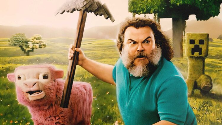 A Minecraft Movie Jack Black Pink Sheep
