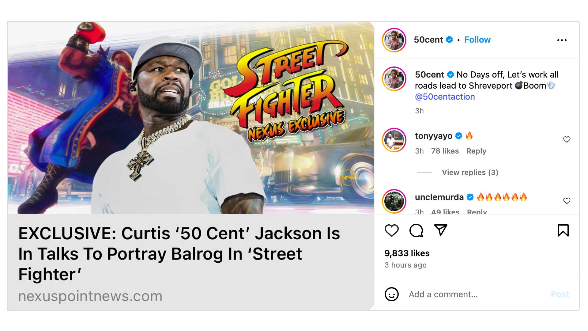 50 Cent Street Fighter Movie Balrog