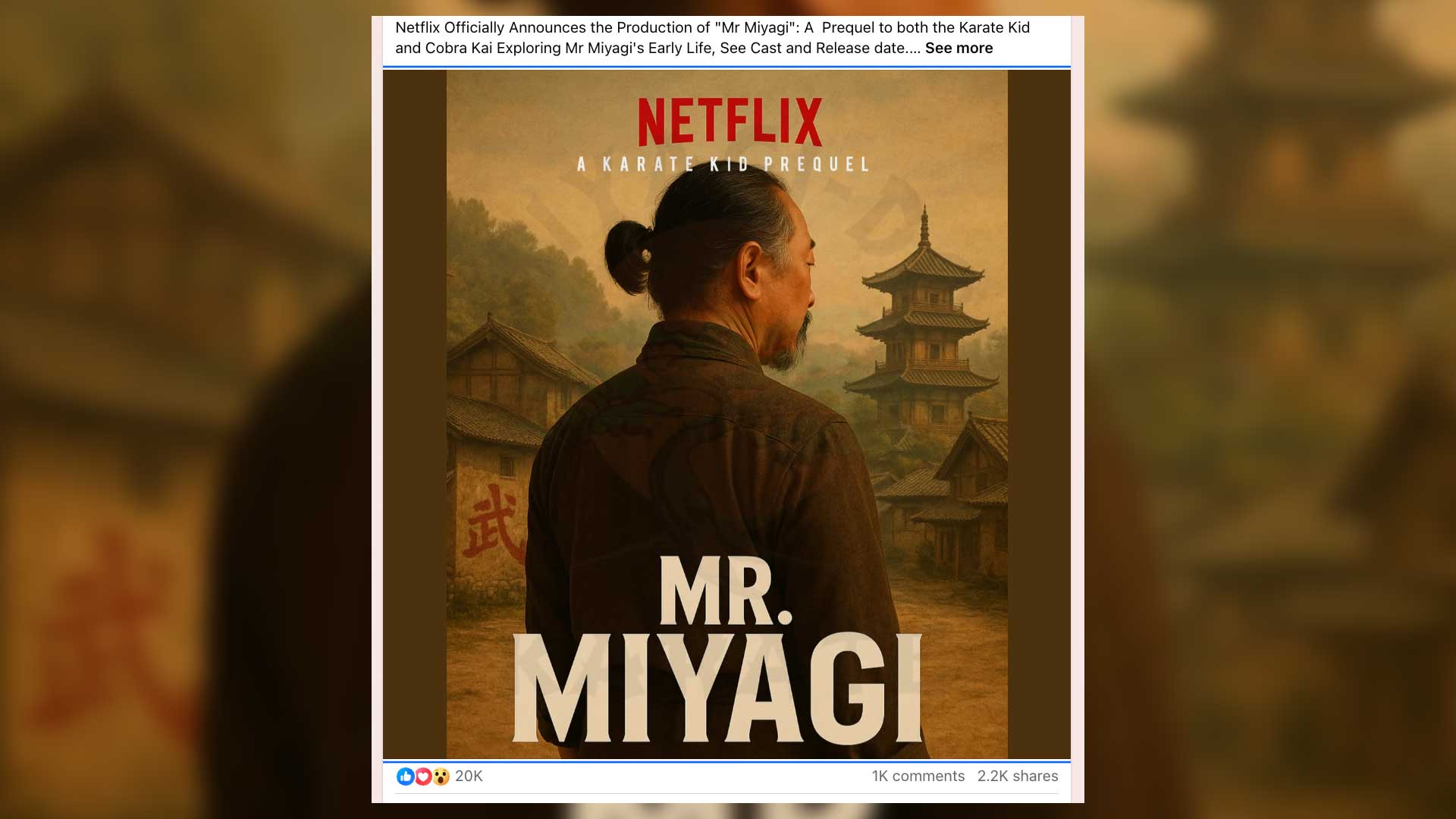 Cobra Kai Mr Miyagi Spinoff Movie TV Show