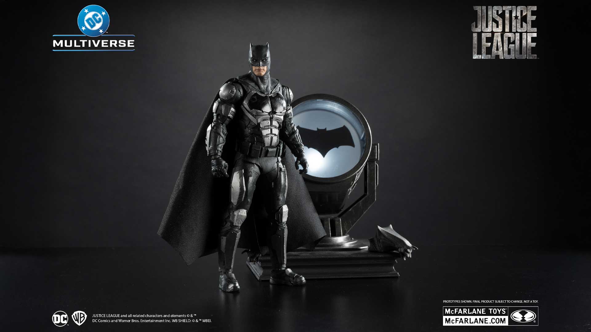 1 BATMOBILE Batman v Superman and Zack Snyder Justice League Todd McFarlane Toys Justice is Gray