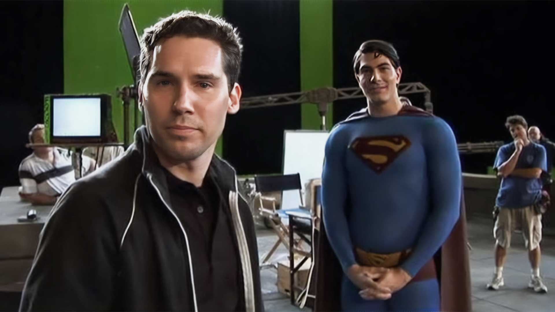 Bryan Singer on the set of Superman Returns